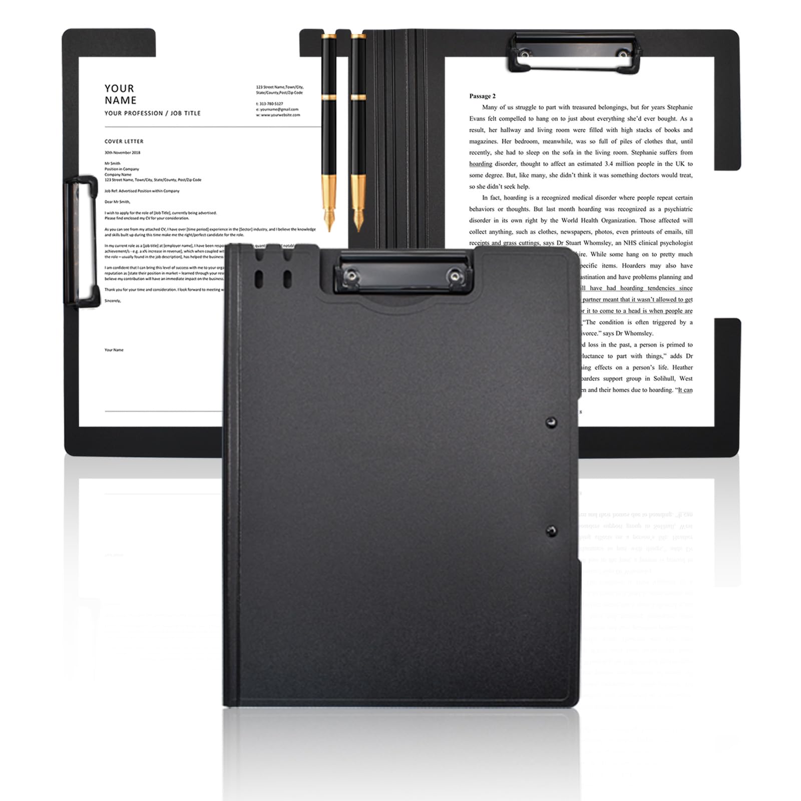 Amazon | VANRA クリップボードフォルダ a4 バインダー 二つ折り 薄型
